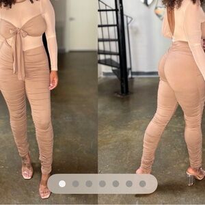 Elegant Tan Jumpsuit Large